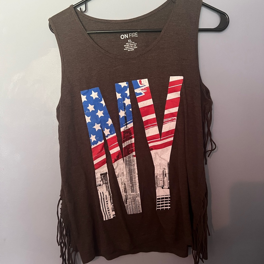 Women’s On Fire  patriotic New York Shirt 911